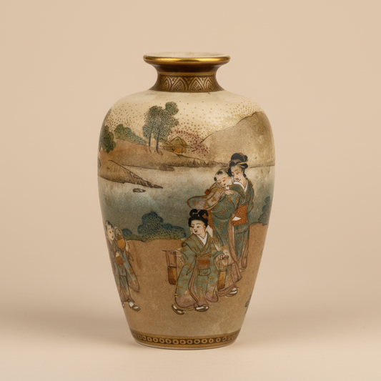 Ancient Satsuma Vase signed, Japan ca 1900