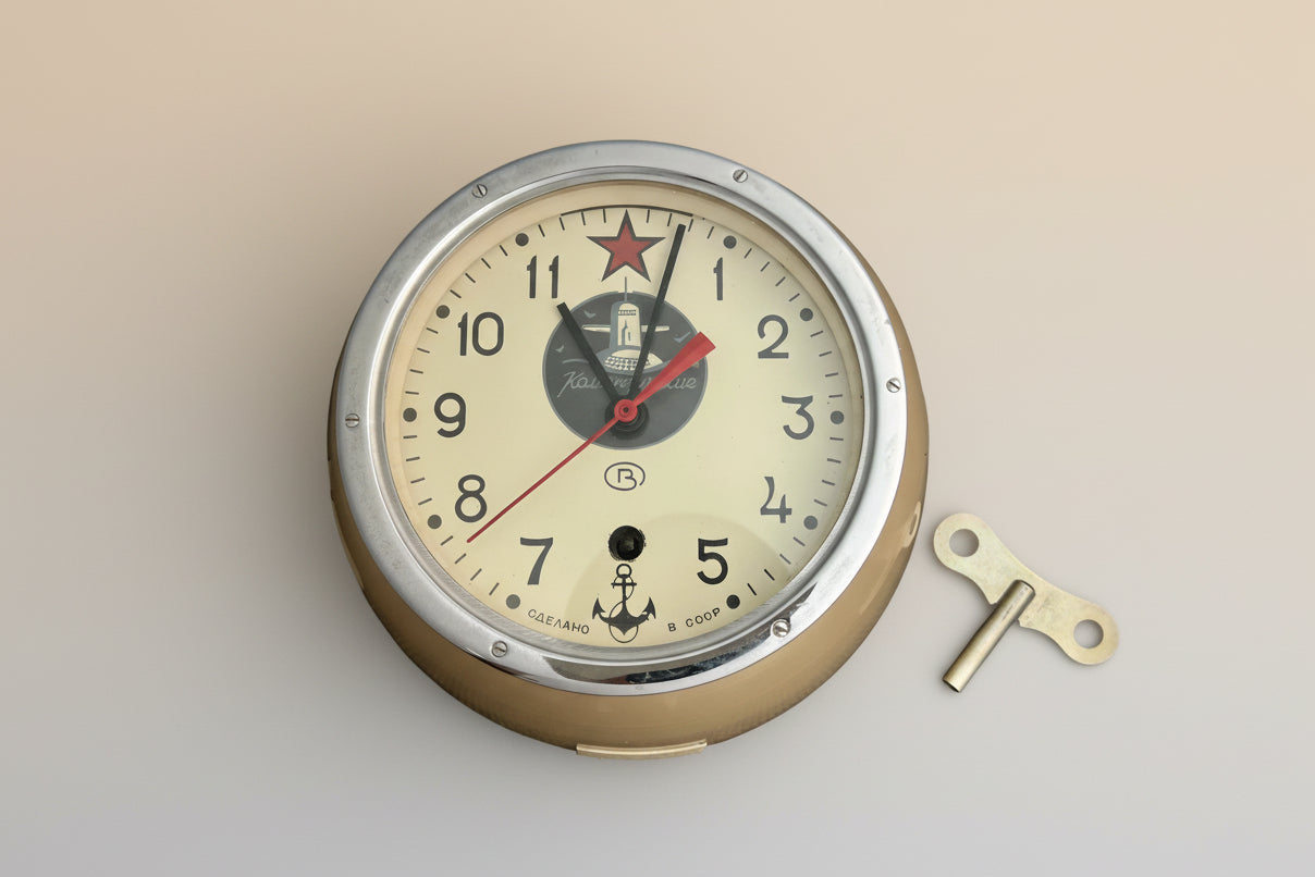 Soviet Navy Submarine Anchor Ship Clock Vostok USSR 1970s — 24Time