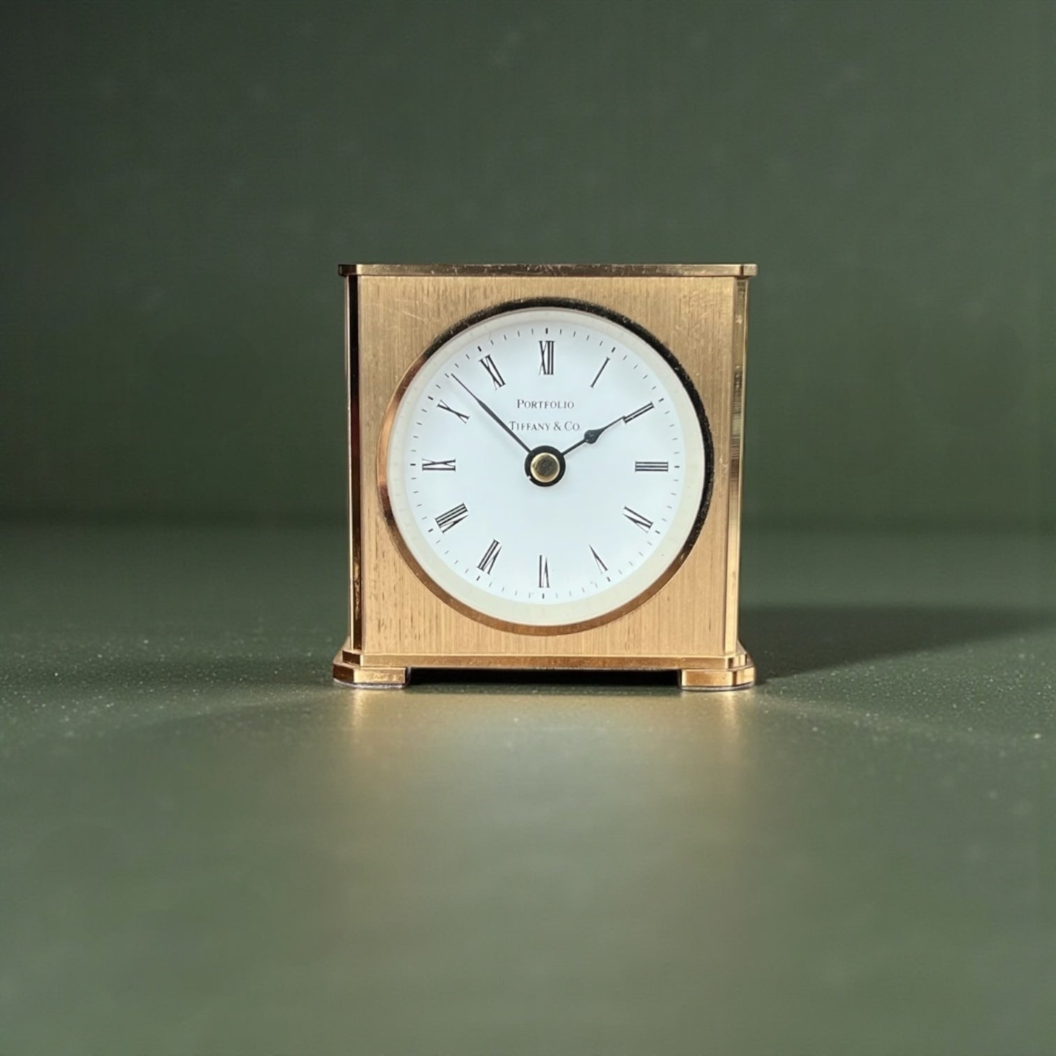 Tiffany & Co Brass Desk / Table Clock/ Horloge