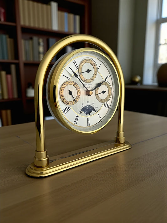Tiffany & Co Moon Phase Table Clock /Horloge de table/Tischuhr ca 1980