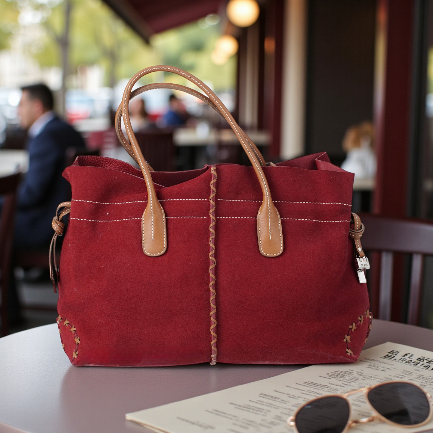 Tod's Di Bag in Red Suede Leather Discontinued bag / sac / tasche