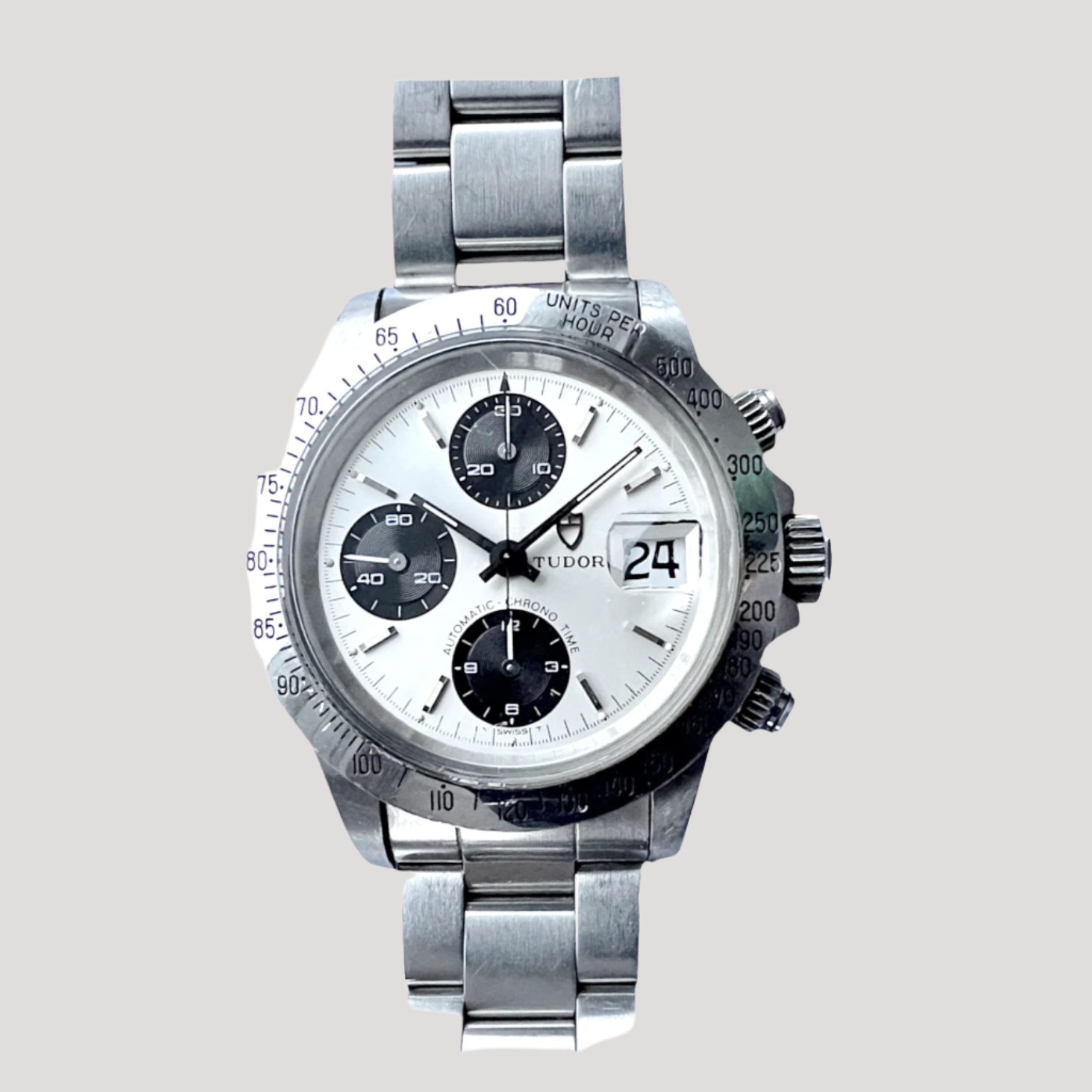 Tudor Oysterdate Big Block chronograph 'Big Block' Ref. 79180 With Tritium Panda Dial