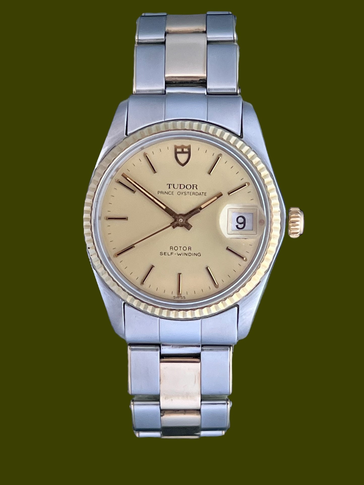 Tudor Prince Oysterdate Rare Rivet Rolex two tone vintage Ref. 90733