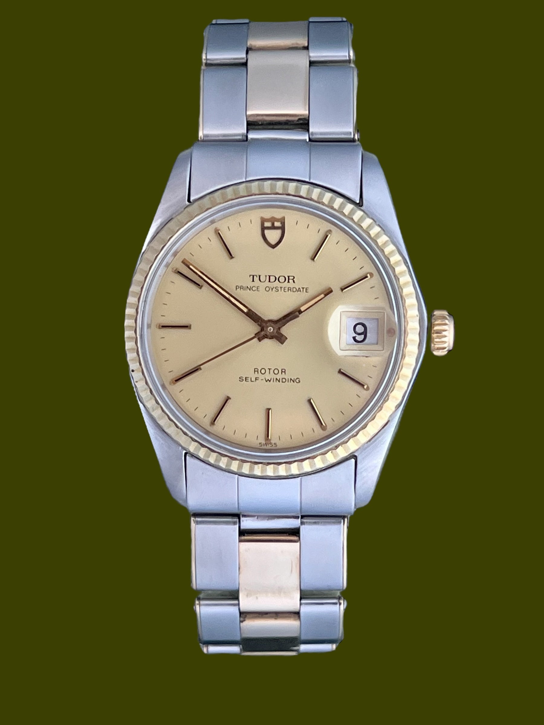 Tudor Prince Oysterdate Rare Rivet Rolex two tone vintage Ref. 90733