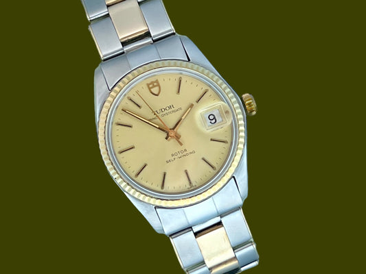 Tudor Prince Oysterdate Rare Rivet Rolex two tone vintage Ref. 90733