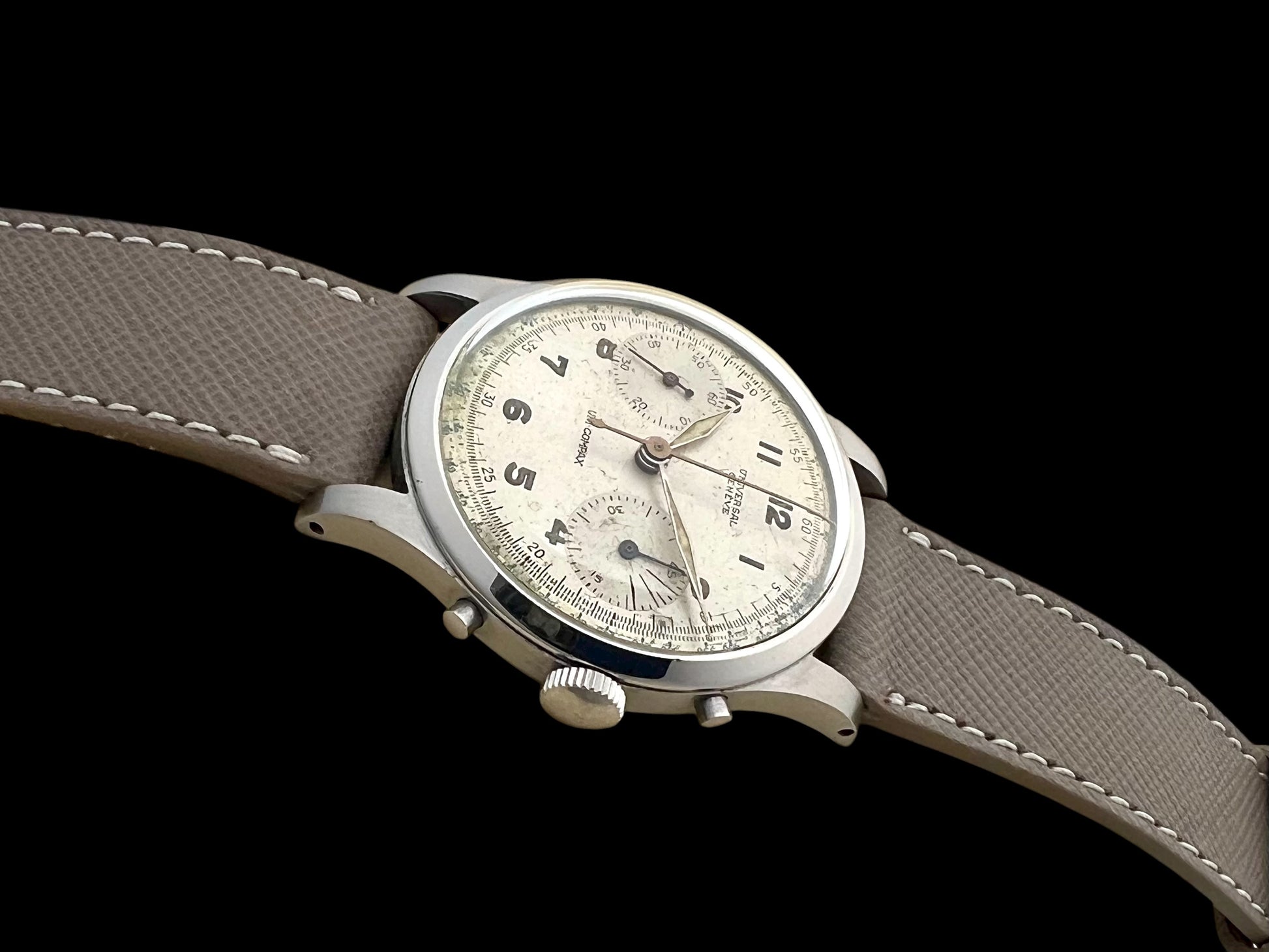 Universal Genève 'Spillino' Ref. 22492, Uni-Compax, 'Mini-Pusher' 1960'