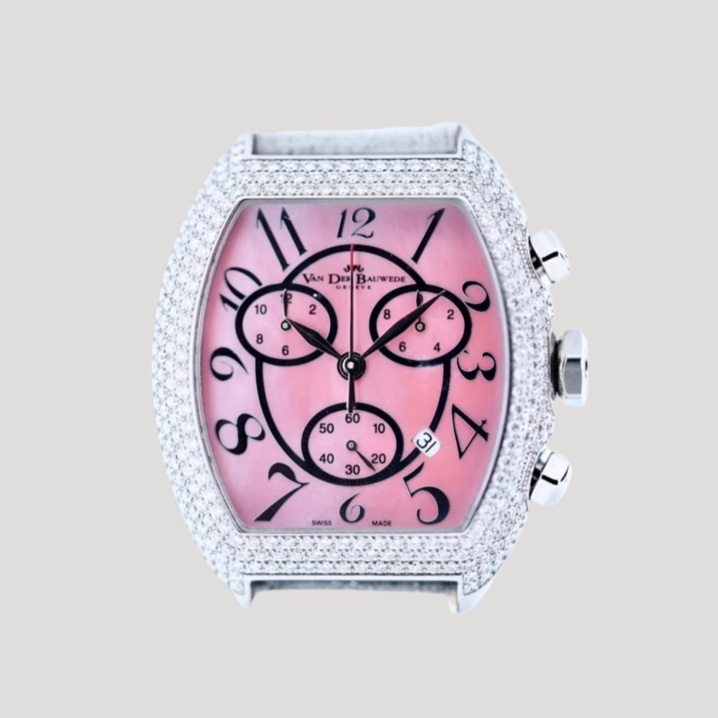 Van der Bauwede Full White Diamonds Chronograph New