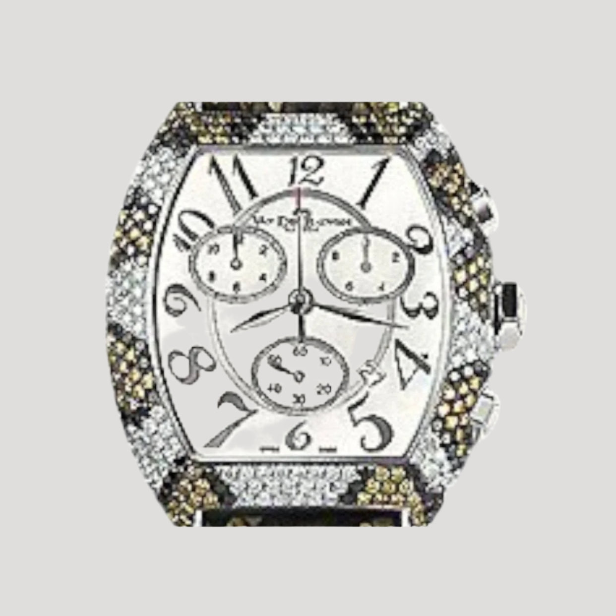 Van der Bauwede Magnum Chronograph Saphirs & White and Black Diamonds 