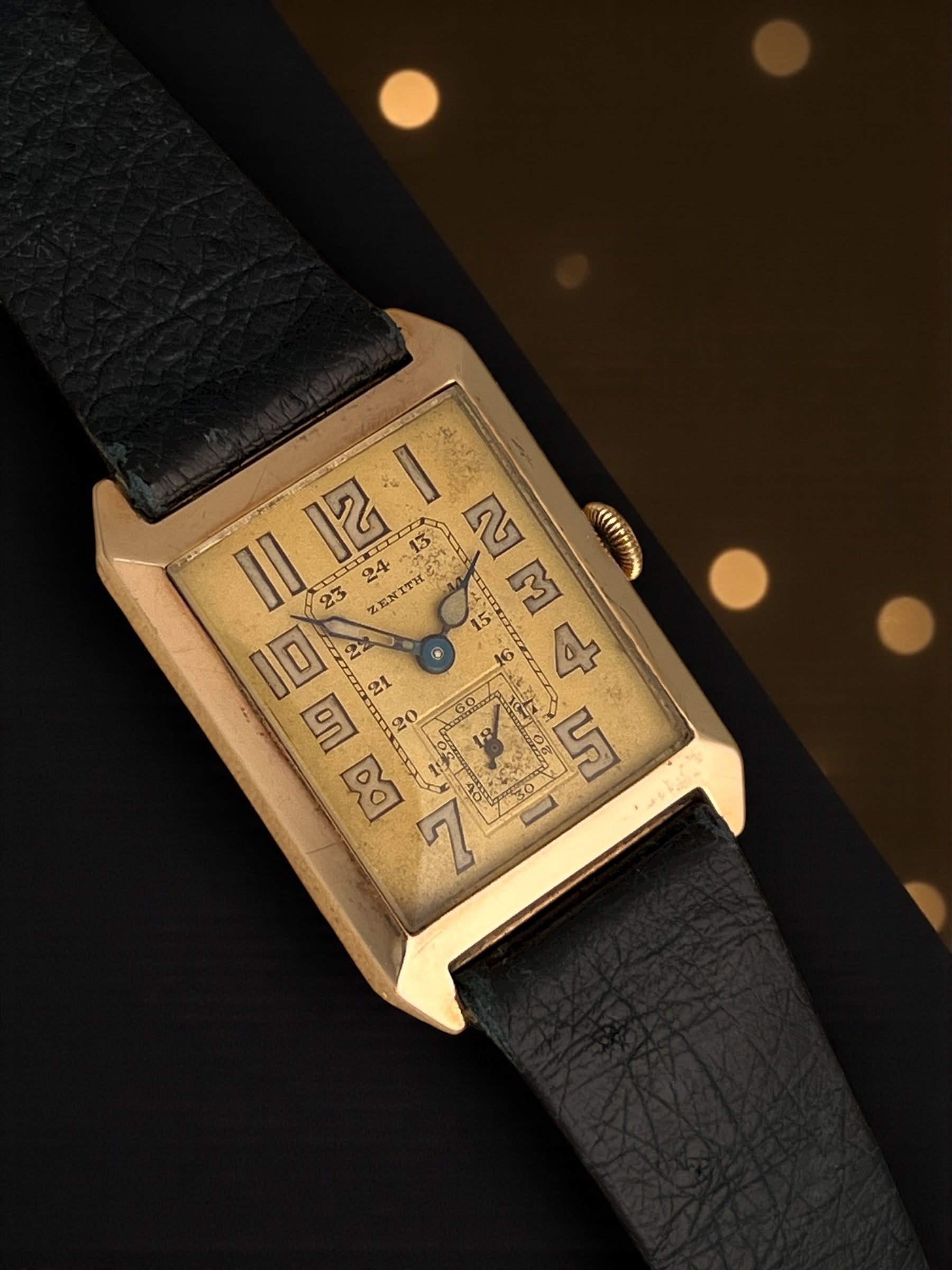 Zenith Art Deco Vintage Gold Tank Watch 1939' Ref.2532