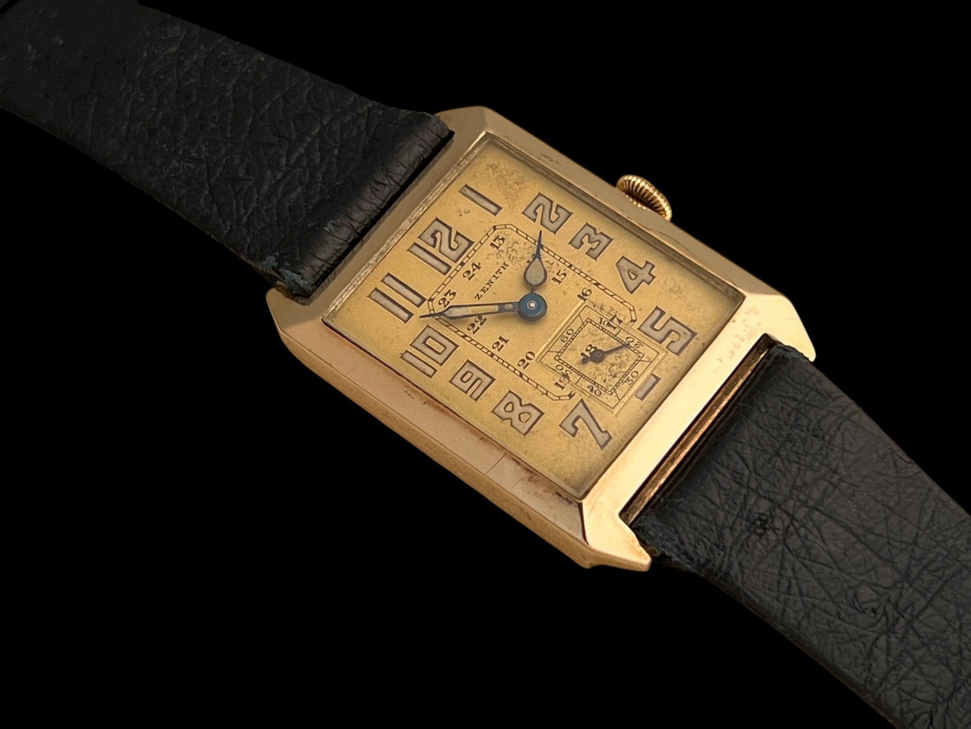 Zenith Art Deco Vintage Gold Tank Watch 1939' Ref.2532