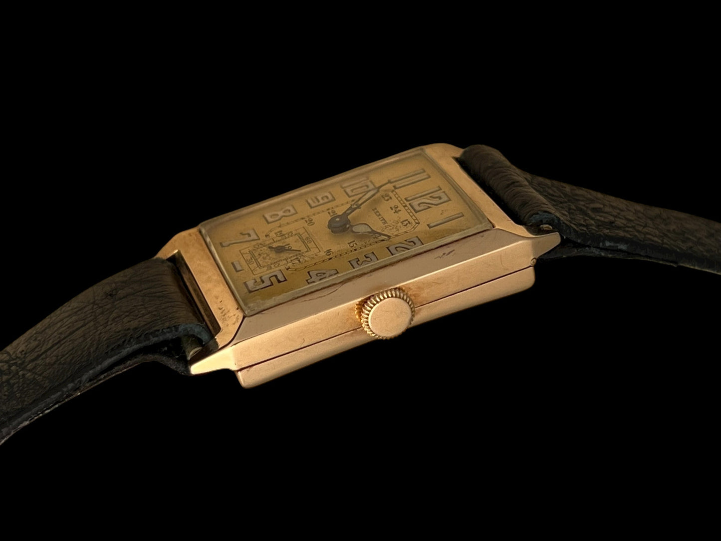 Zenith Art Deco Vintage Gold Tank Watch 1939' Ref.2532