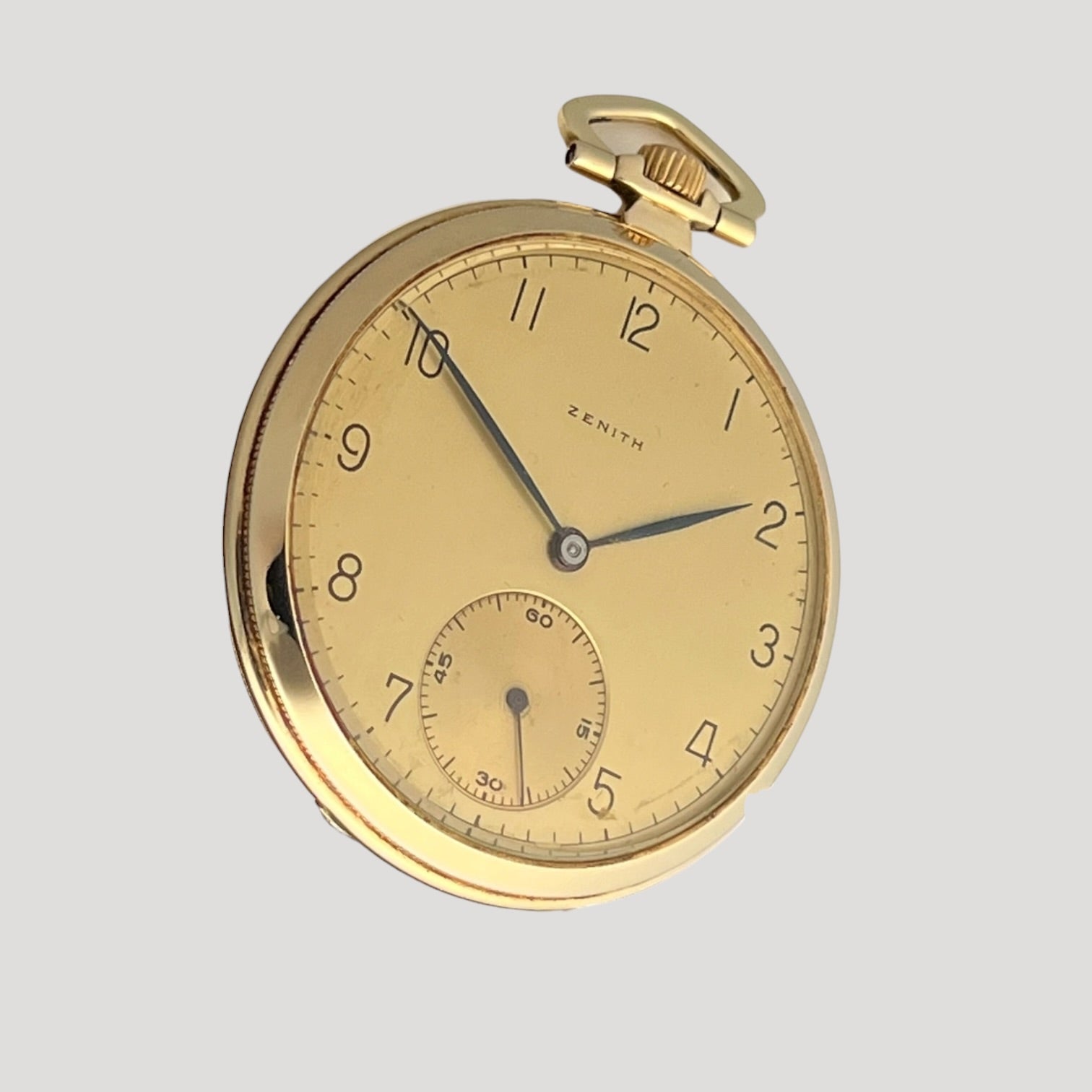 Zenith Rare Art Deco Gold Pocket Watch ca 1920-1930