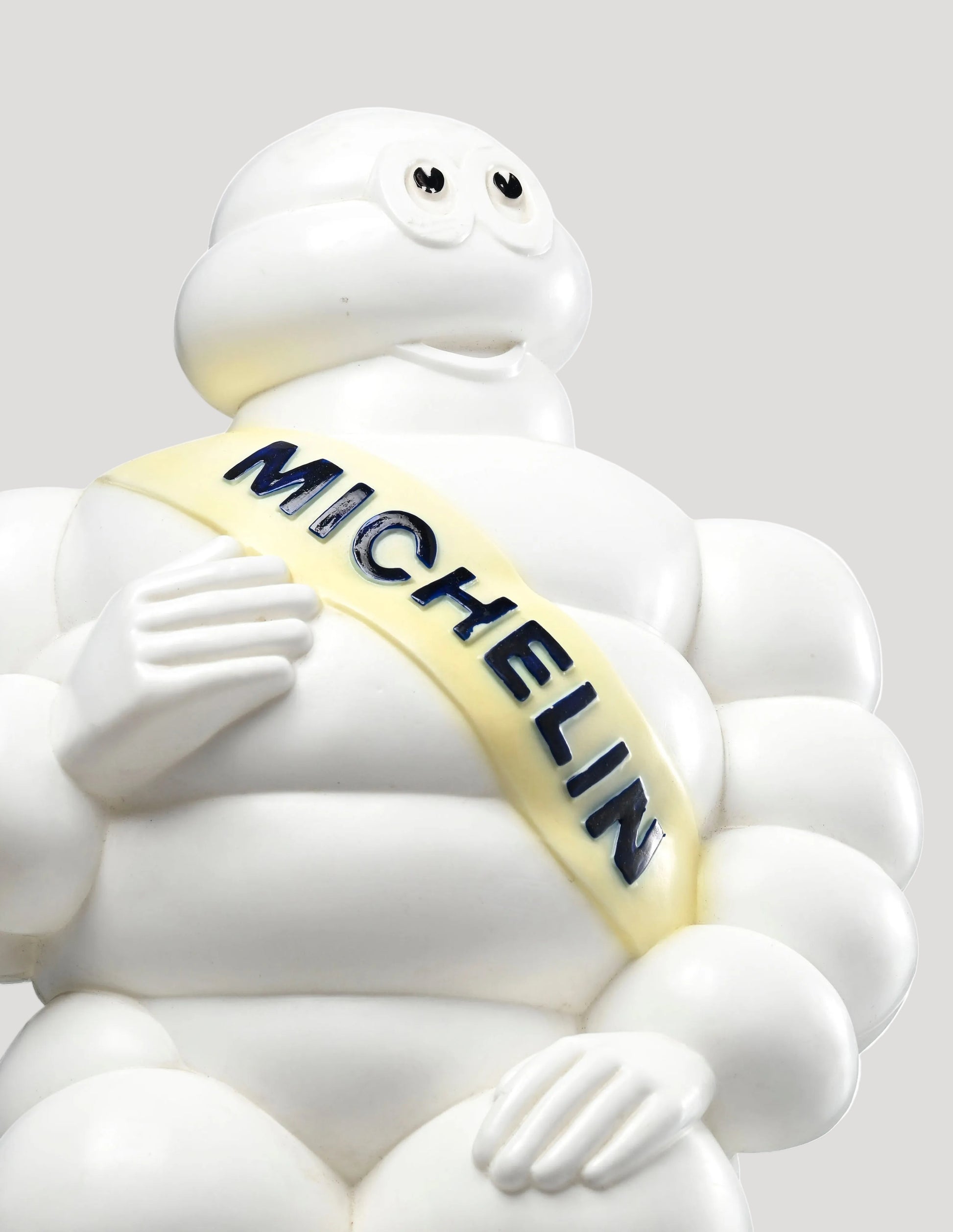“Bibendum,” a 3D Michelin advertising sign made of plastic, marked “Michelin et Cie 1966” 