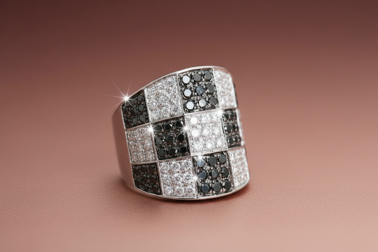 Bulgari Enigma 142 Black & White Diamonds Fine Ring