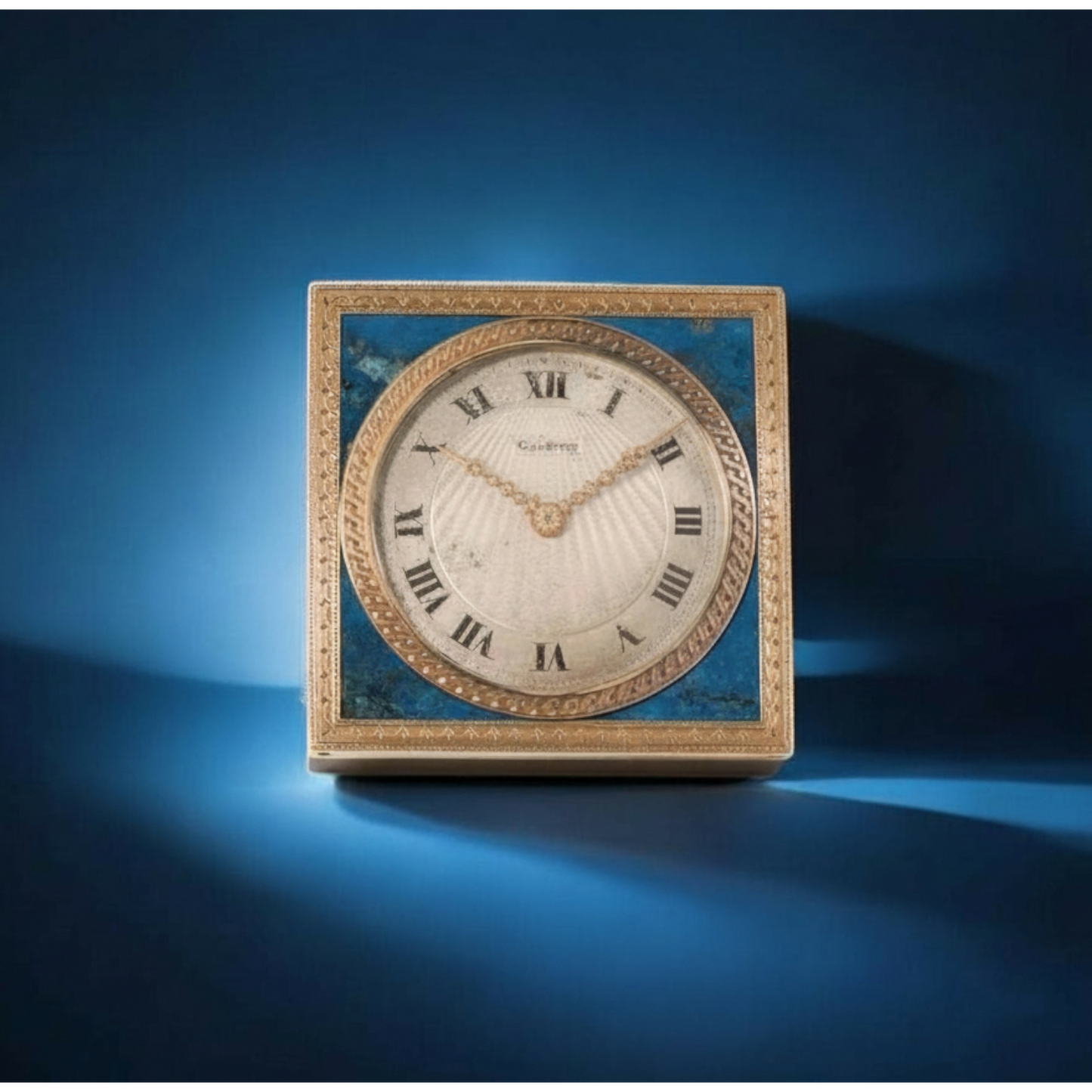 Cartier Art Deco 18k Red Gold & Bakelite Table Clock Pendulette / Tischuhr ca 1920' One of One