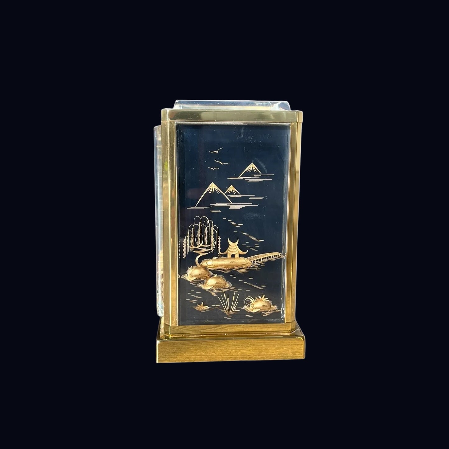 Jaeger-LeCoultre Atmos Marina Black Table Clock Horloge Collector Rare