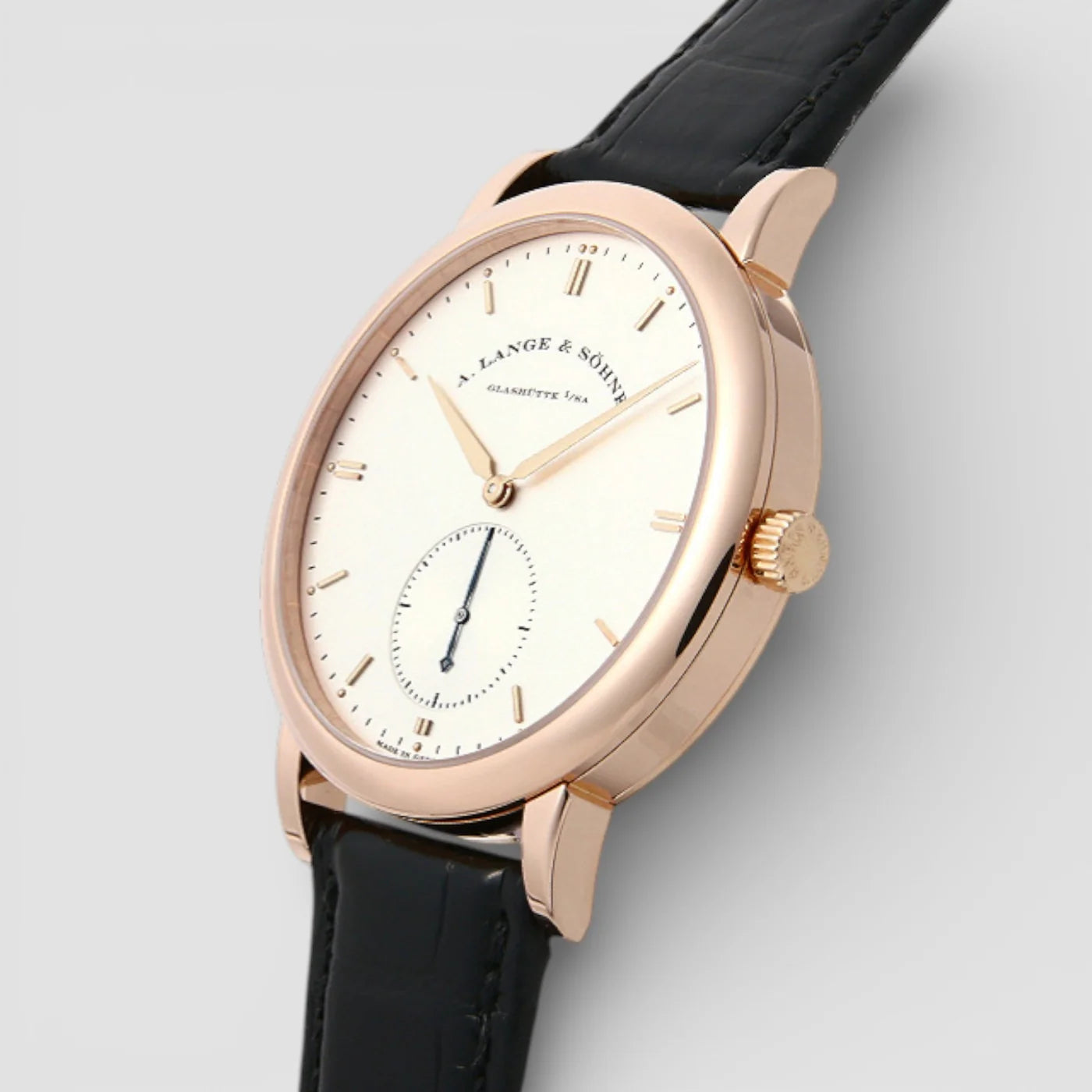 Lange & Sohne 18k Rose Gold Saxonia 307.032 Full Set