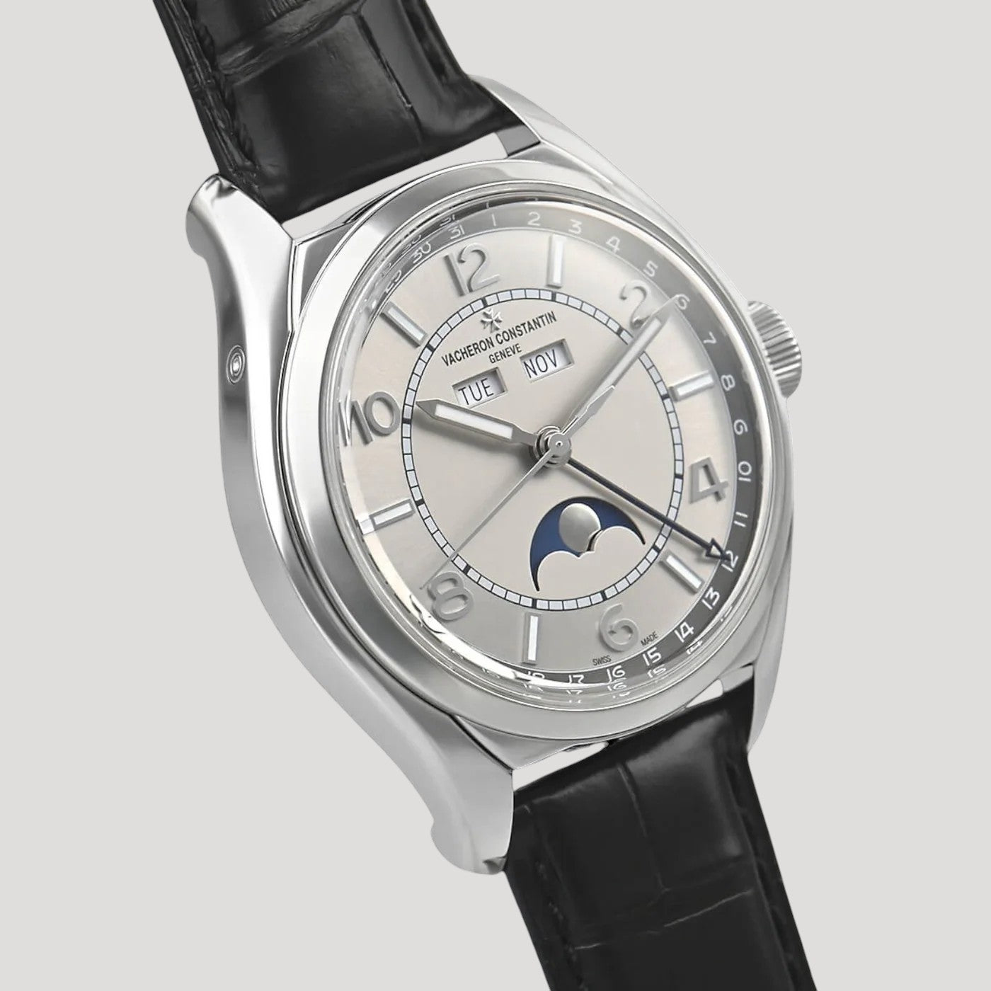 Vacheron Constantin Fiftysix Complete Calendar SS Silver Dial 4000E/000A-B439 New Full Set