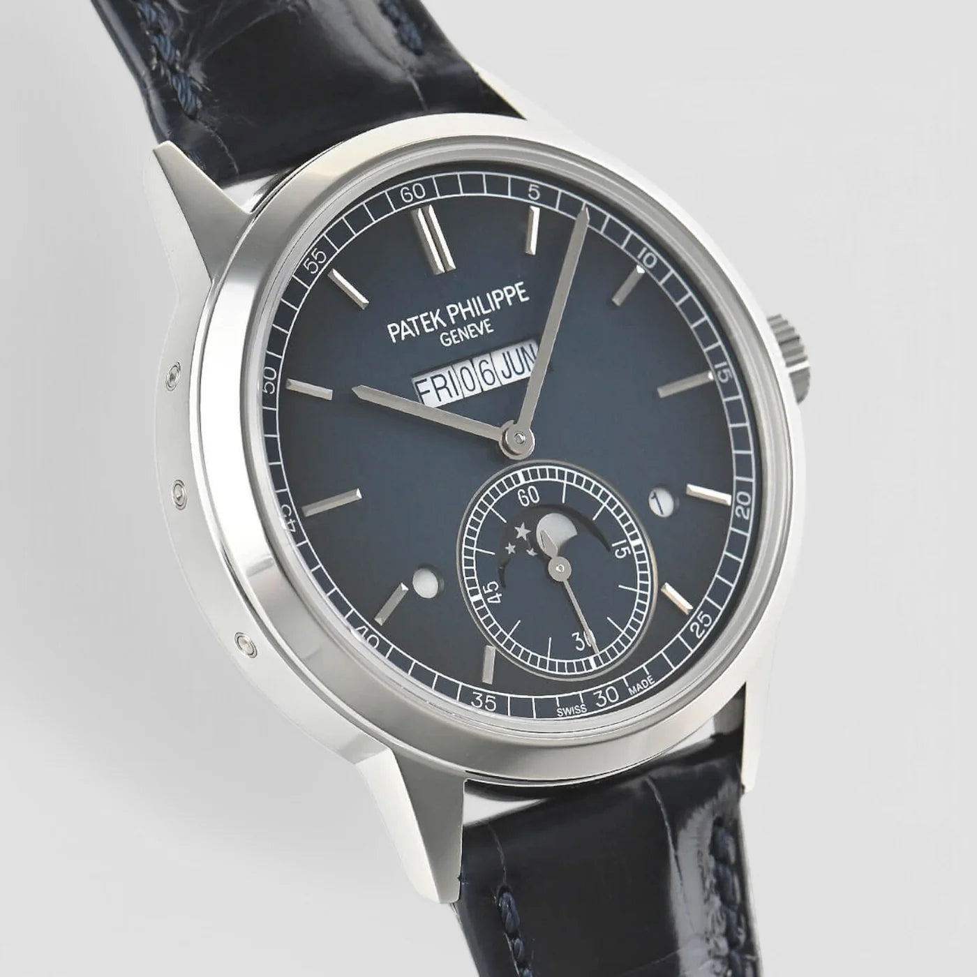 Patek Philippe Perpetual Calendar 5236P In Line Perpetual Calendar Platinum Blue Dial 5236P New Full Set-001