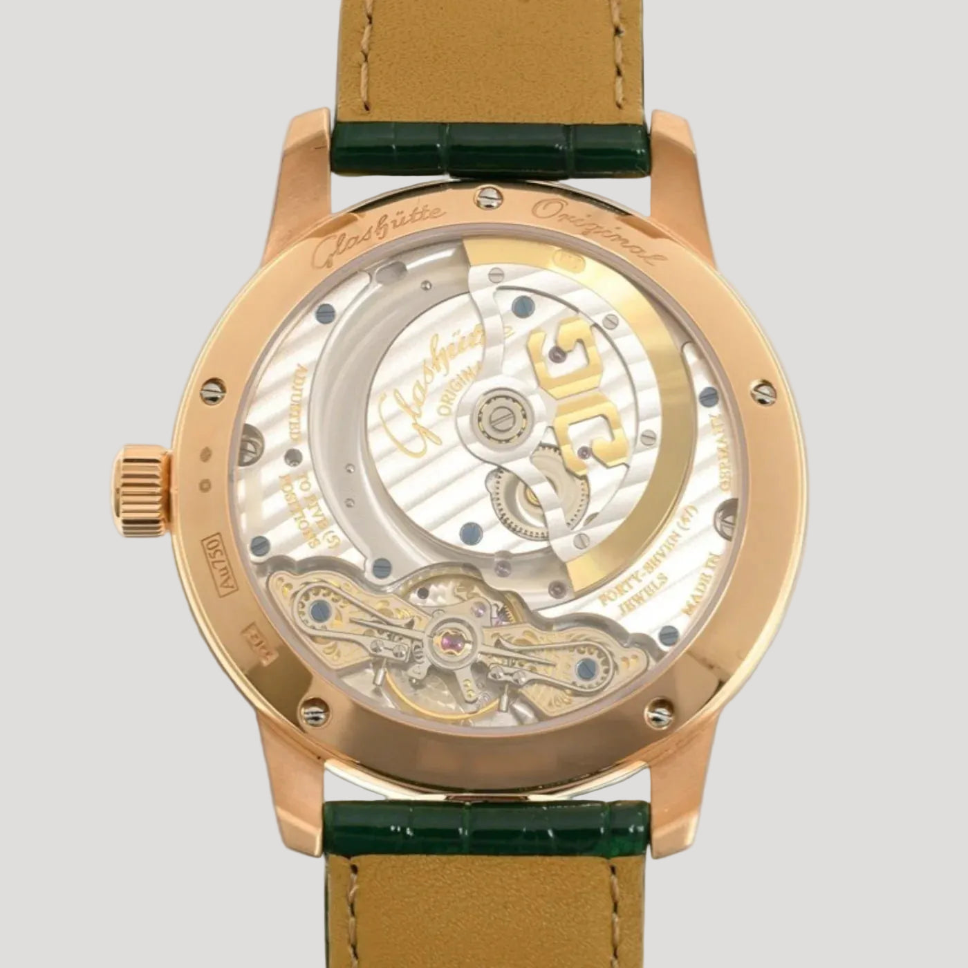 Glashütte Original Panomaticlunar Green 40mm 1-90-02-23-35-61 Full Set