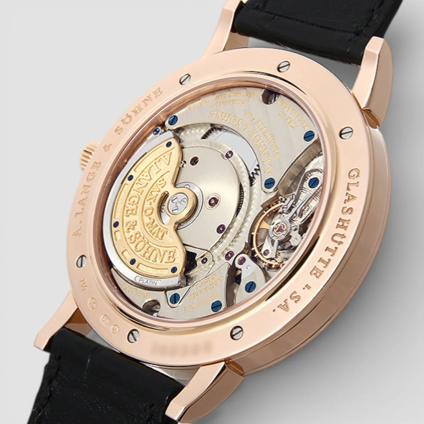 Lange & Sohne 18k Rose Gold Saxonia 307.032 Full Set