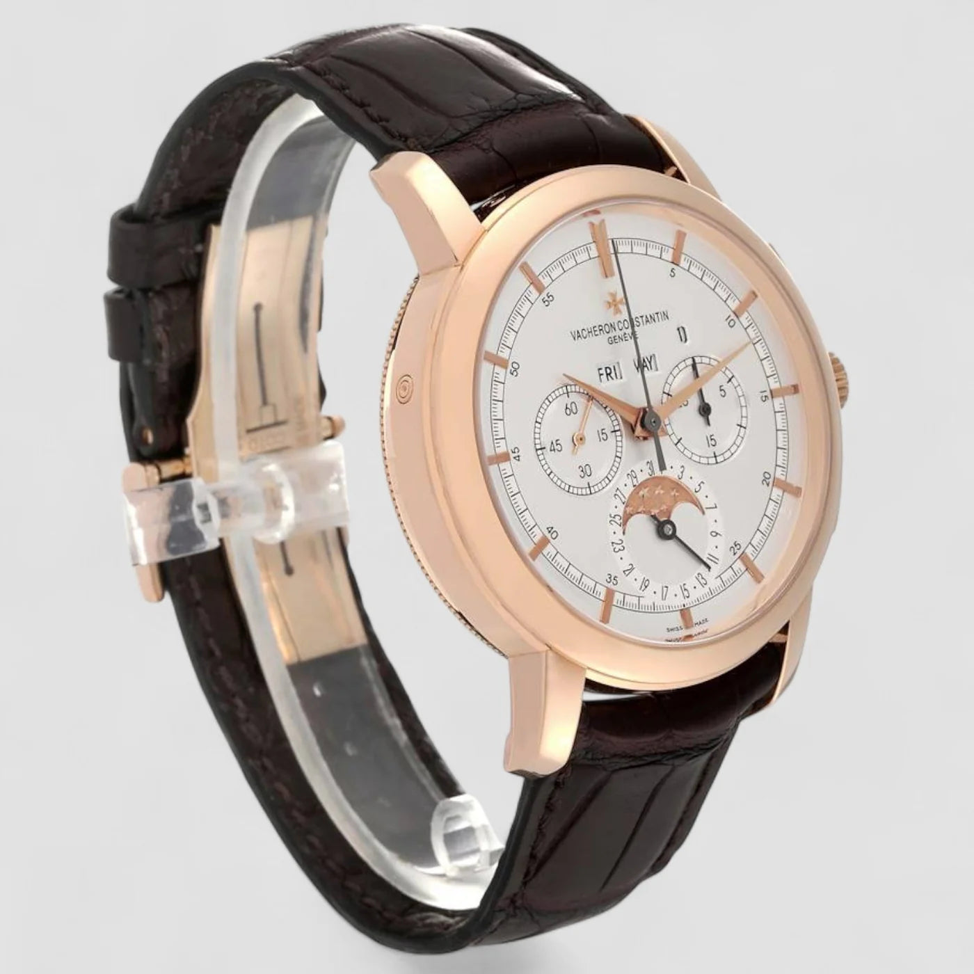Vacheron Constantin Traditionnelle Perpetual Calendar Chronograph Rose Gold 43MM 47292/  New Full Set000R-9392