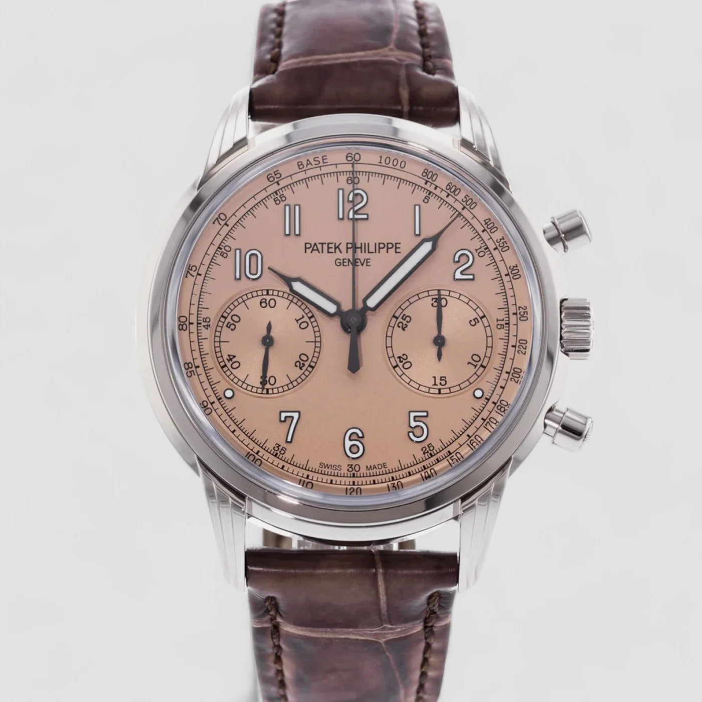 Patek Philippe Chronograph 5172G Salmon 18K White Gold 5172G-010 New Full Set