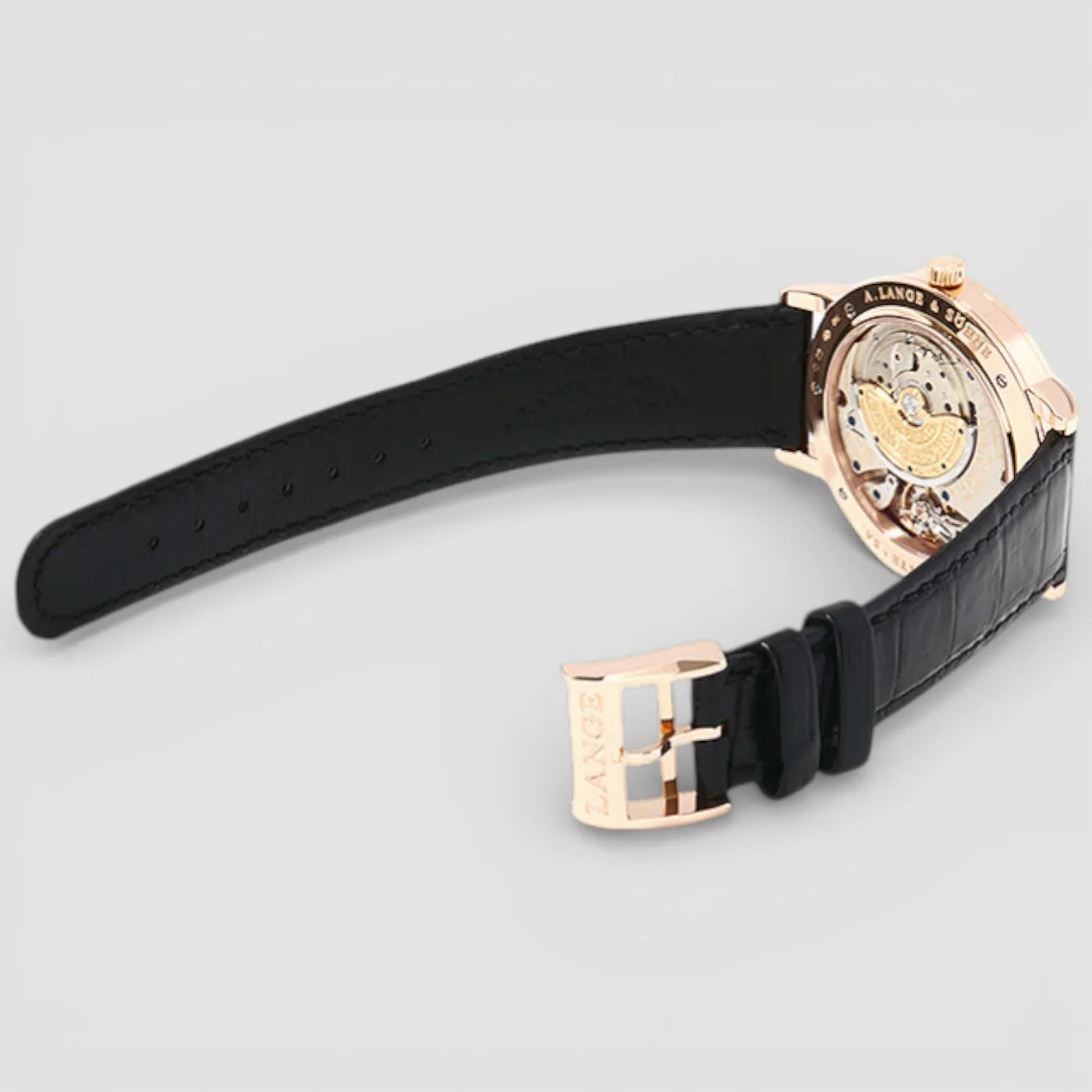 Lange & Sohne 18k Rose Gold Saxonia 307.032 Full Set