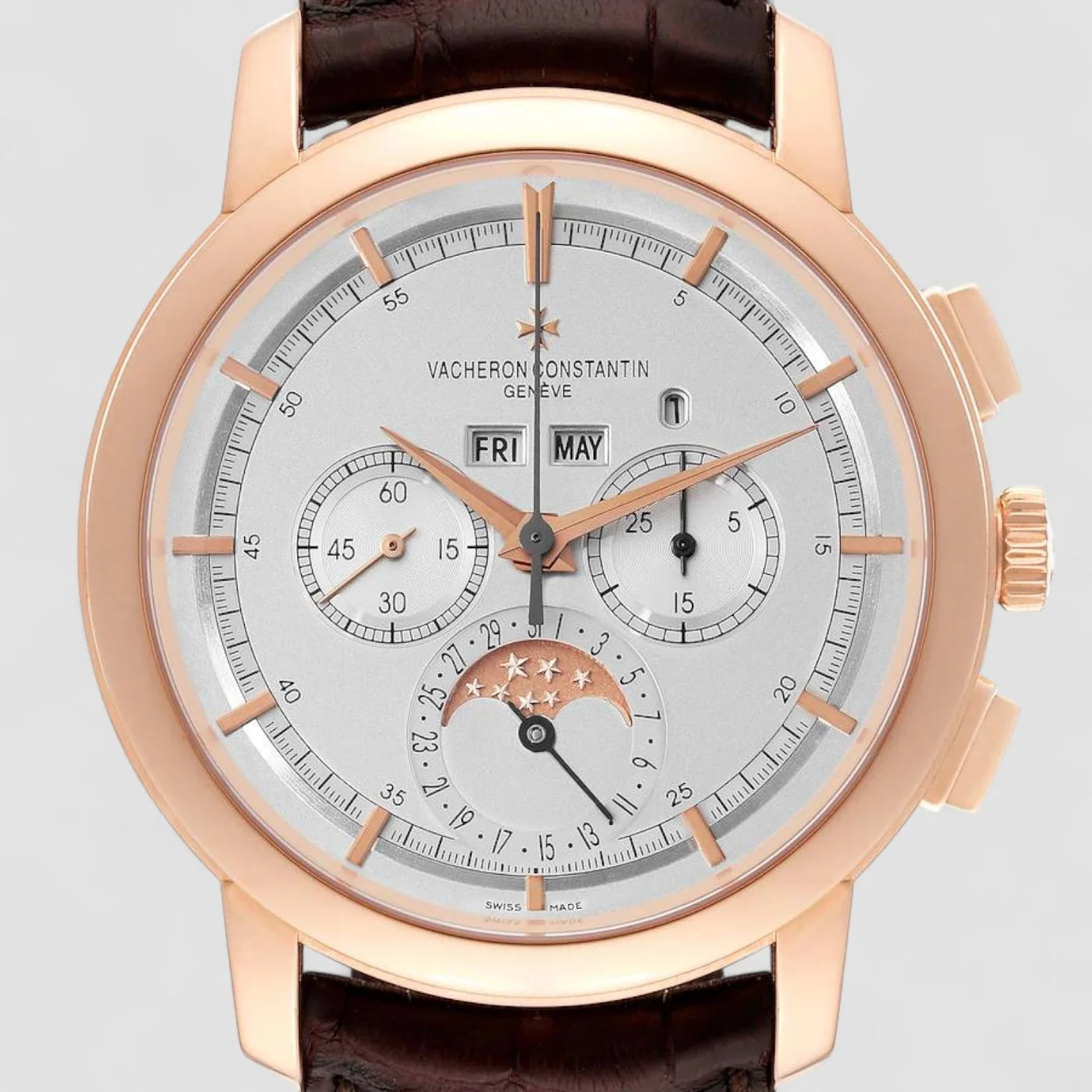 Vacheron Constantin Traditionnelle Perpetual Calendar Chronograph Rose Gold 43MM 47292/  New Full Set000R-9392
