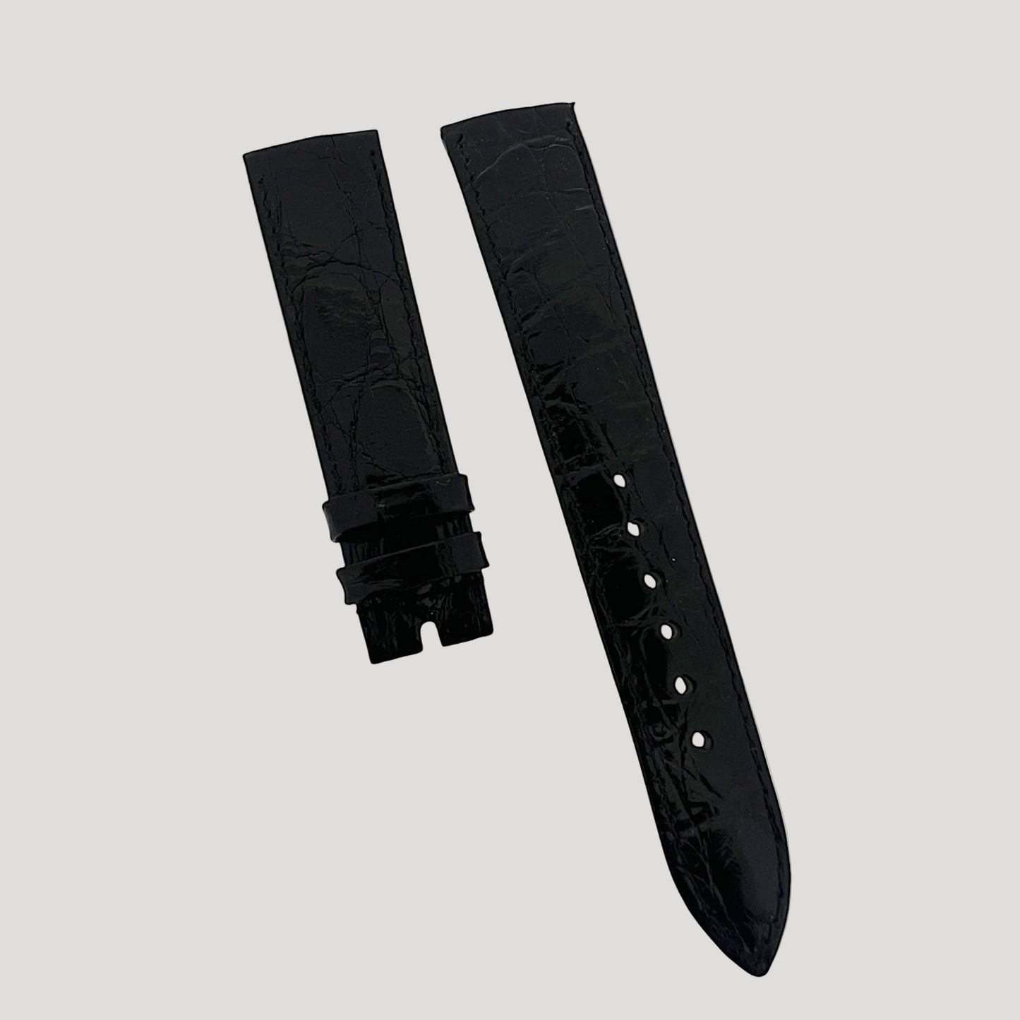 fine Rolex black croco vintage band&nbsp; for an important Rolex vintage watch