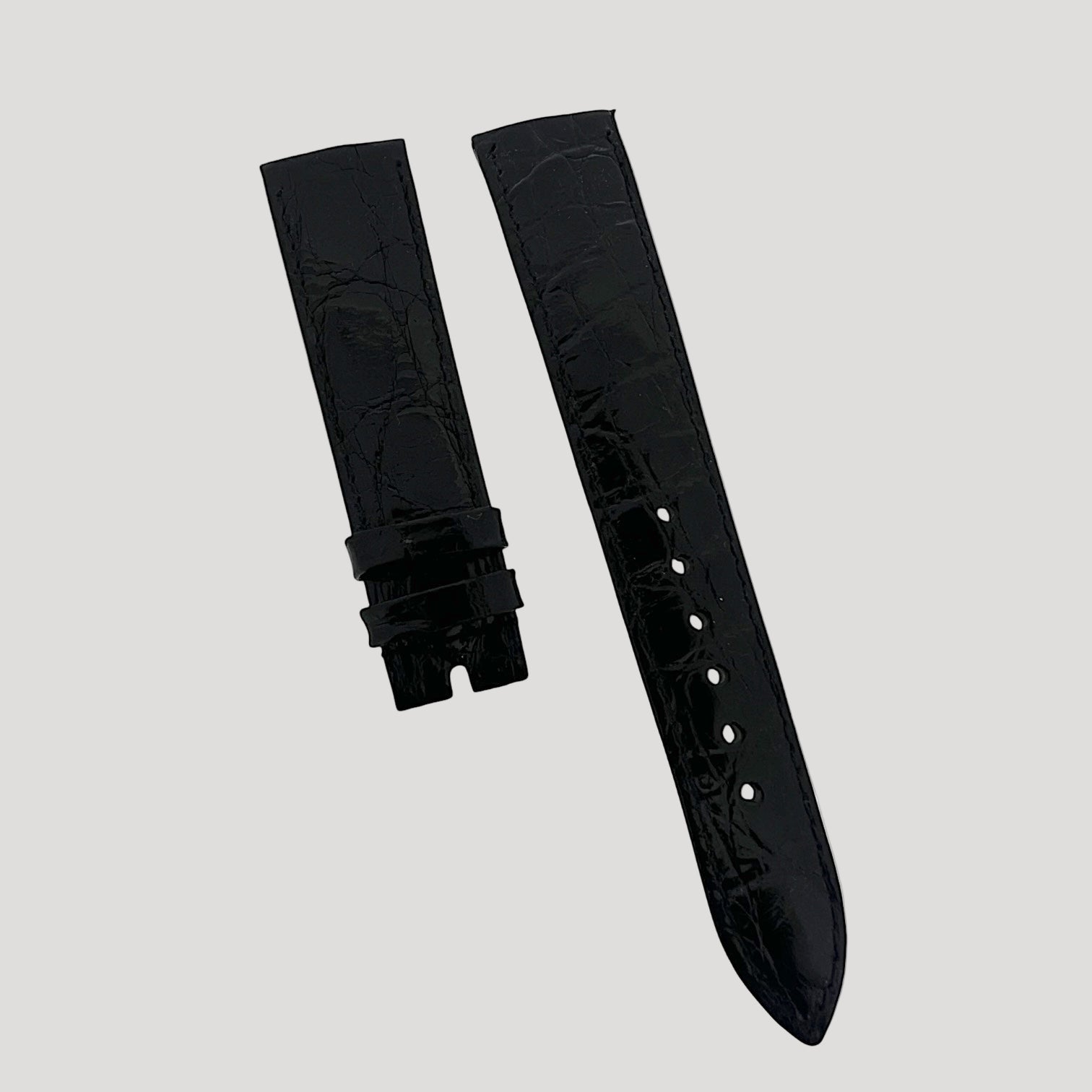 fine Rolex black croco vintage band&nbsp; for an important Rolex vintage watch