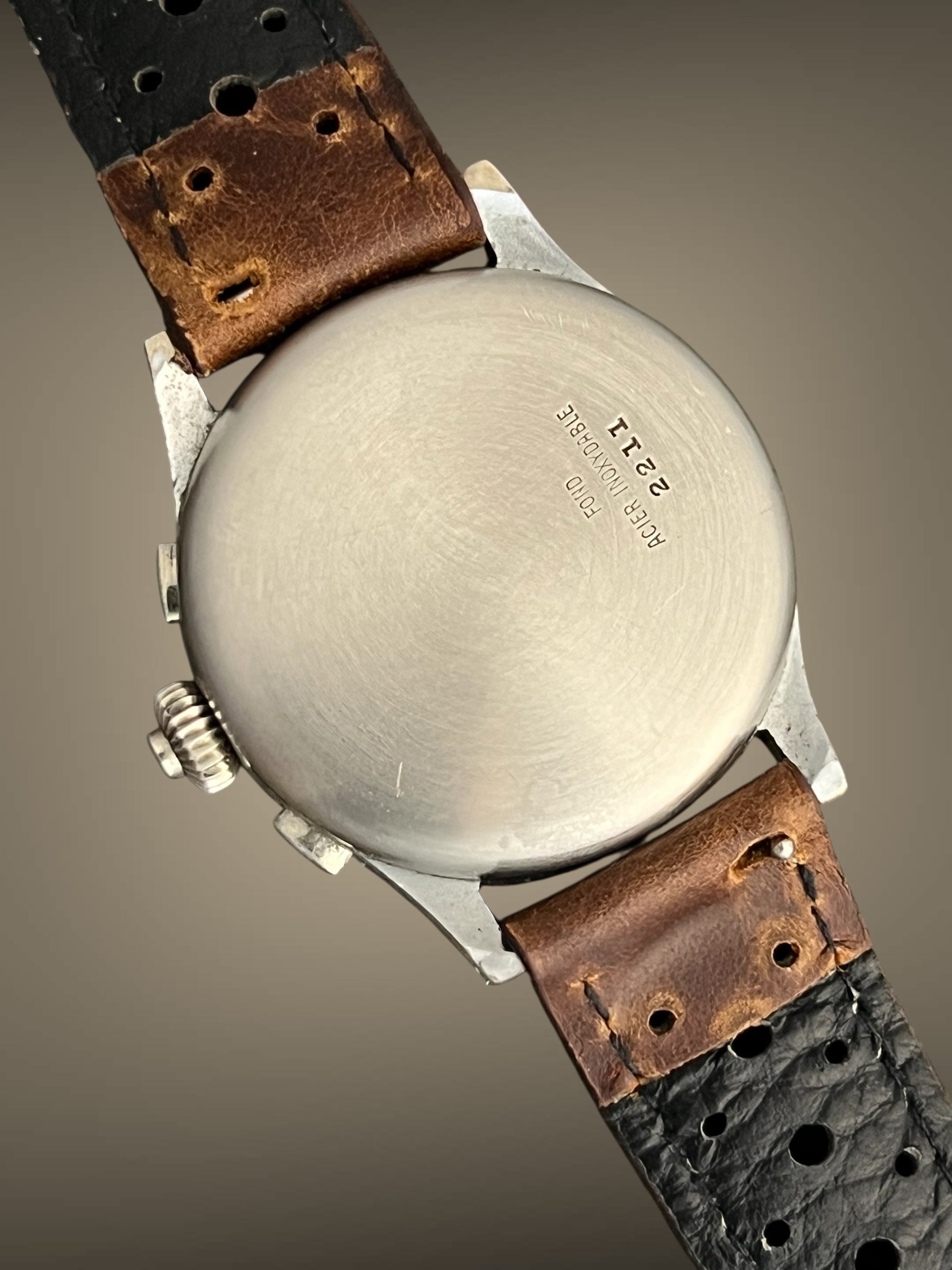 fine and rare&nbsp;Dubey &amp; Schaldenbrand “Index Mobile” Vintage Split-Seconds (Rattrapante) Chronograph – 34 mm, Black Gilt Dial, Case No. 2211