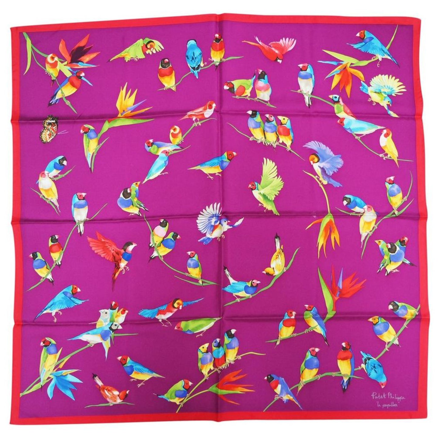 Patek Philippe 'Le Papillon' New Silk Scarf/ Schal/ Echarpe in its Patek box