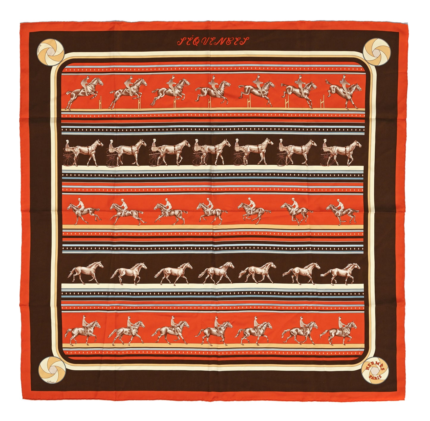 Hermès 'Sequences' Silk Scarf/ Schal/ Echarpe 90 cm 24time vestiaire collctive