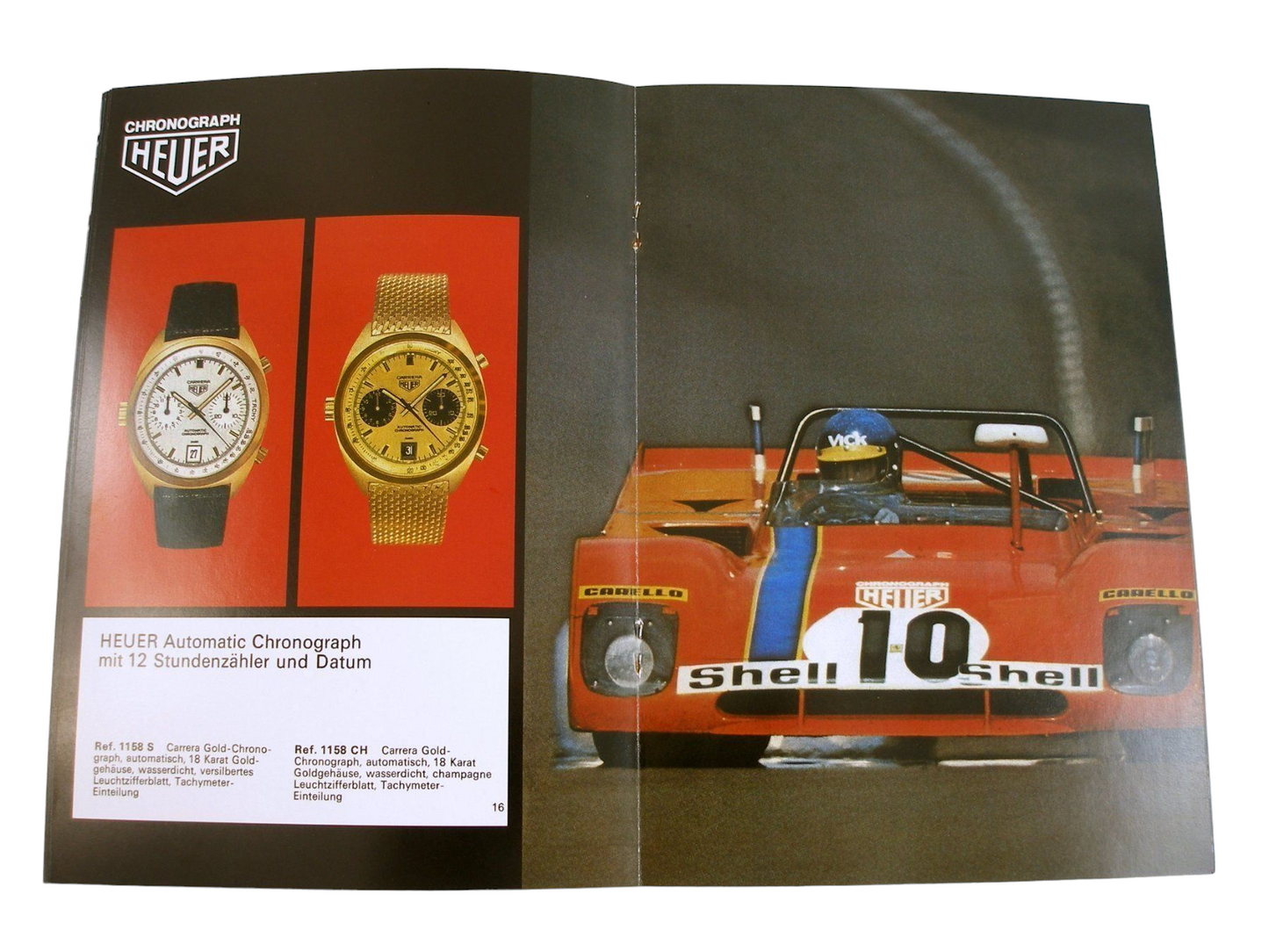 Heuer Vintage Watches catalogue with price list from 1973