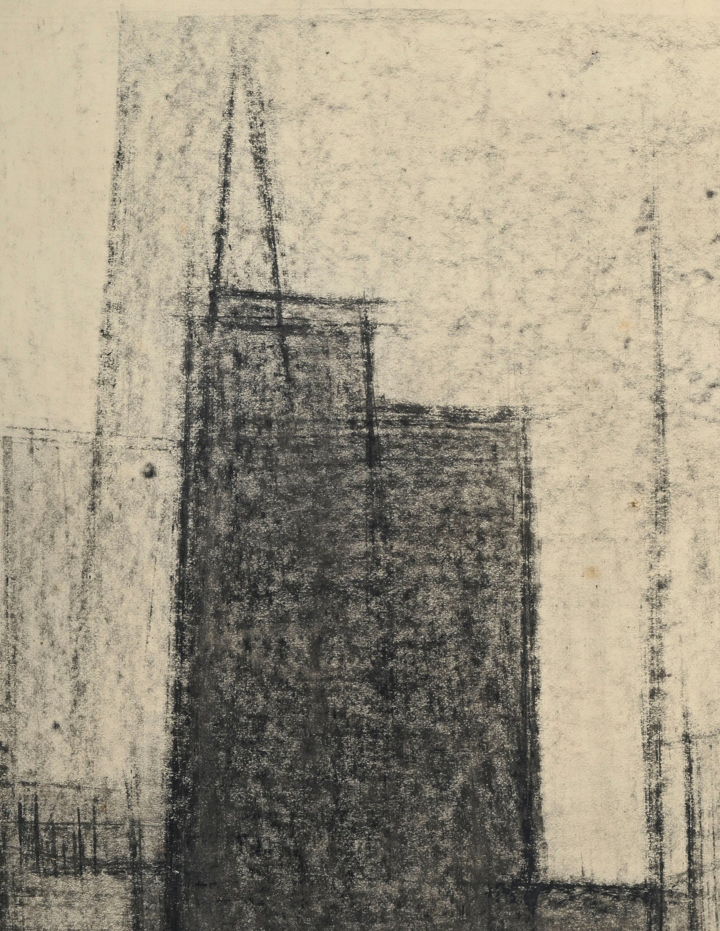 Walter Mafli (1915–2017), Cathedral, oil pastel on paper, signed