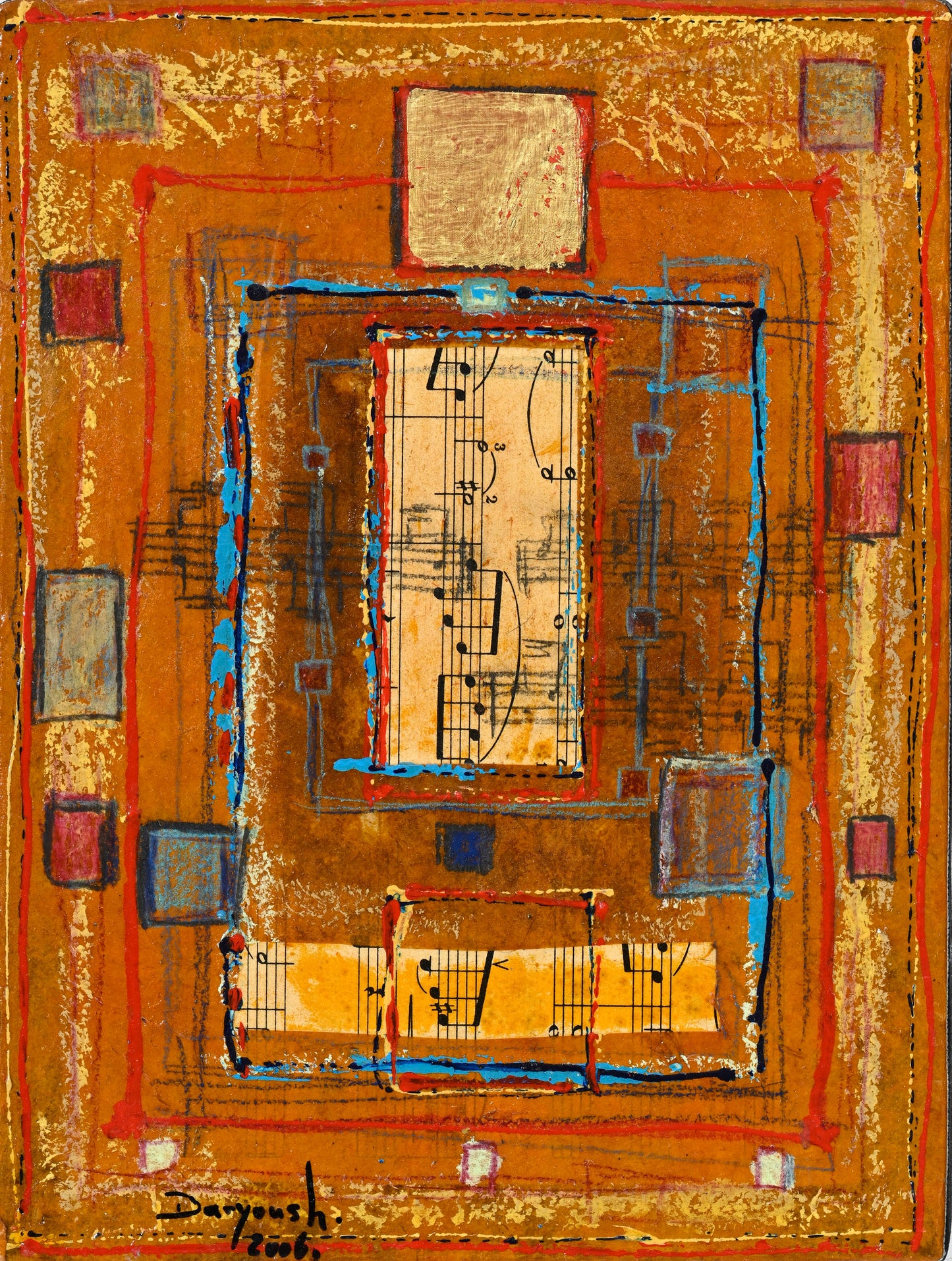 Daryoush Assadi (976), Pair of mixed-media artworks on paper 2006, signed