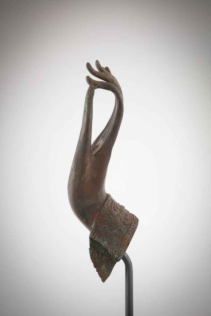 Buddha hand in bronze, Thailand, 20th century