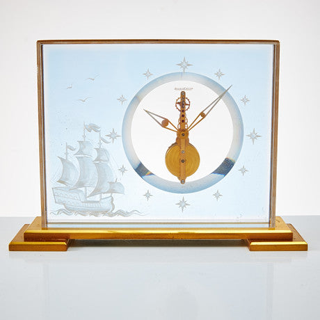 Jaeger-LeCoultre Prince and Princess of Savoy Collection 8 Days Baguette Table Clock / Pendulette Rare