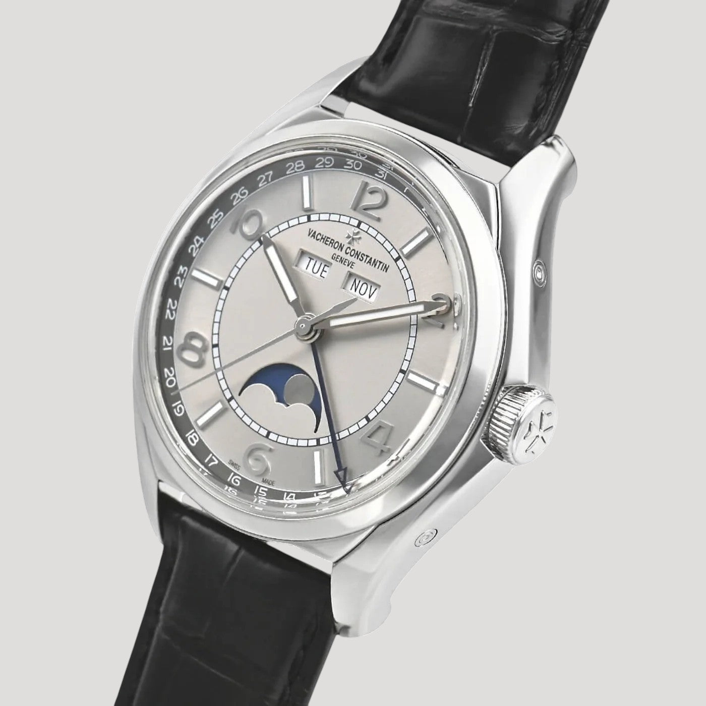 Vacheron Constantin Fiftysix Complete Calendar SS Silver Dial 4000E/000A-B439 New Full Set