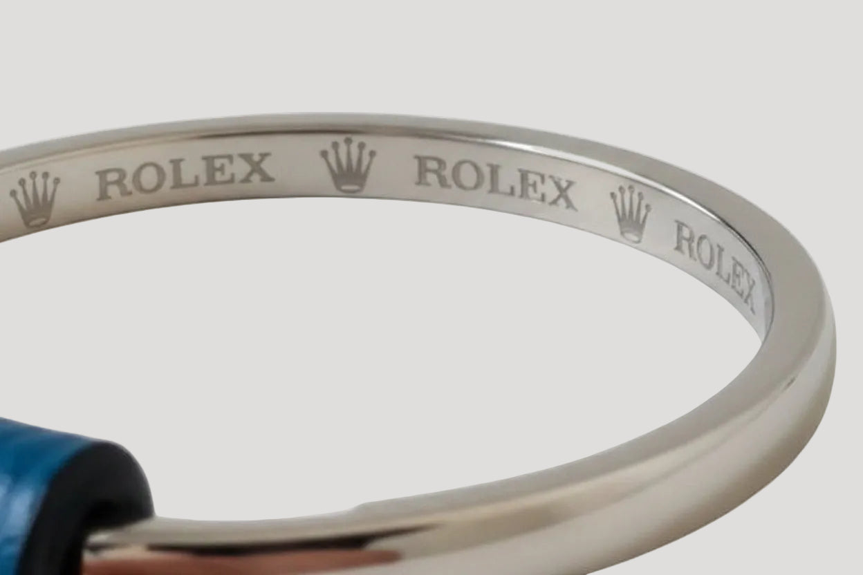 Rolex Oversized Crown Blue Key Ring Holder in its original box New