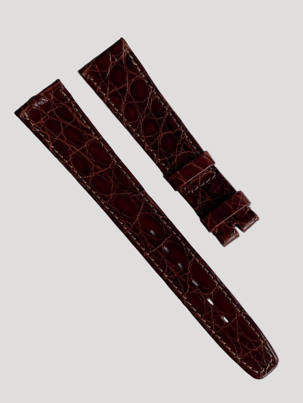 Omega New Brown Croco Leather Bracelet/Band/Strap 18 mm