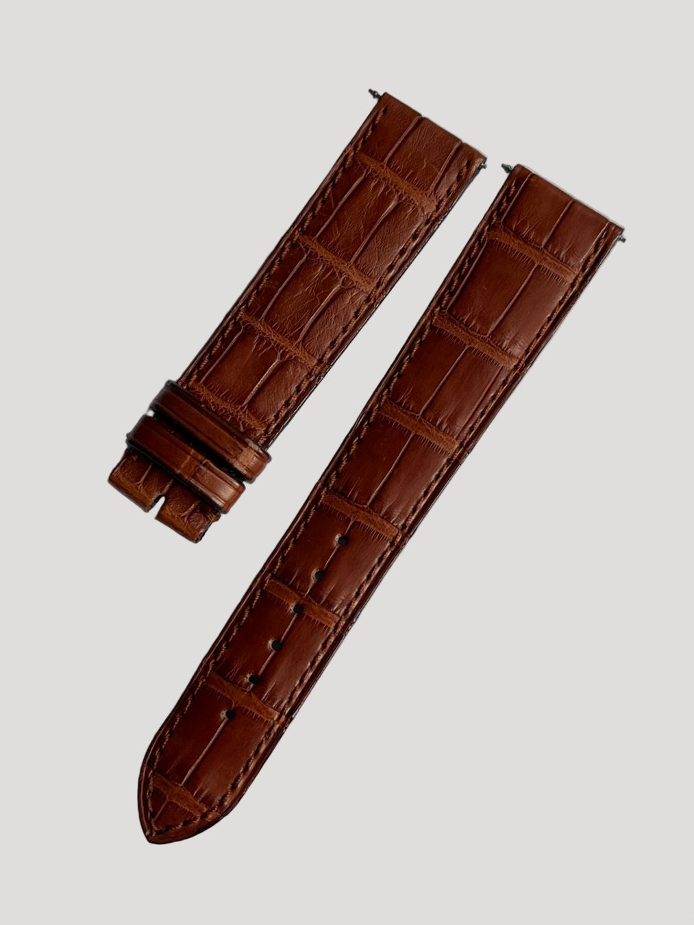 Omega New Light Brown Croco Leather Bracelet/Band/Strap 19 mm
