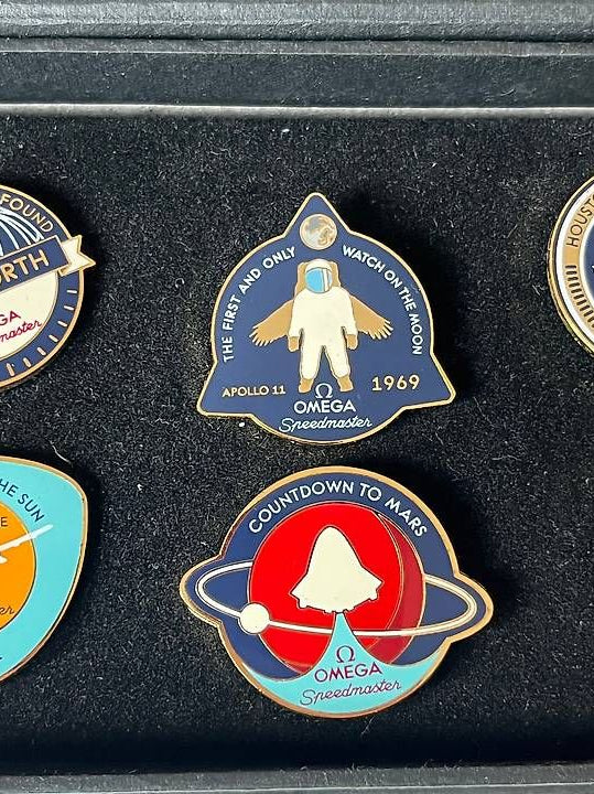 Omega Speedmaster 50th Anniversary Pins Limited Edition Collection