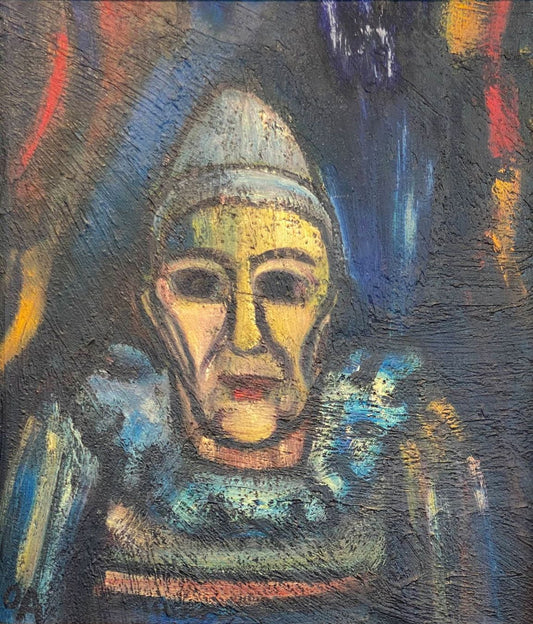 Oskar Althaus, oil painting 'The Circus Clown'