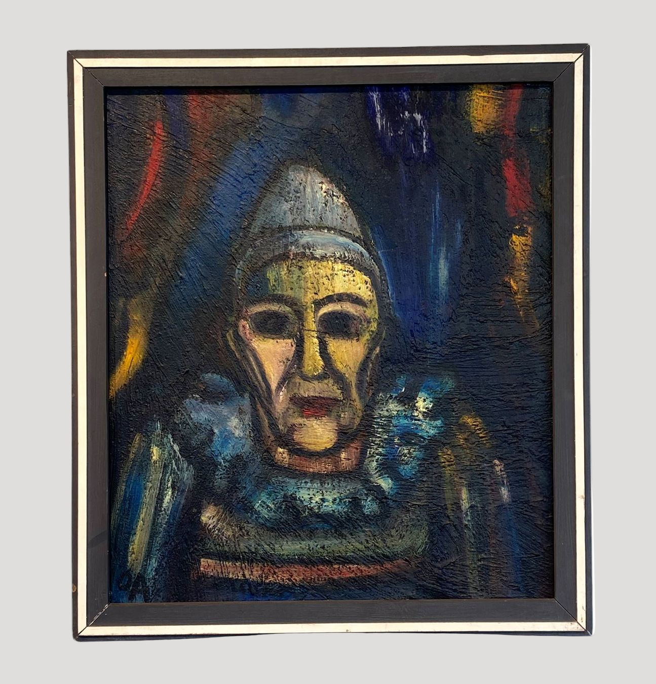 Oskar Althaus, oil painting 'The Circus Clown'