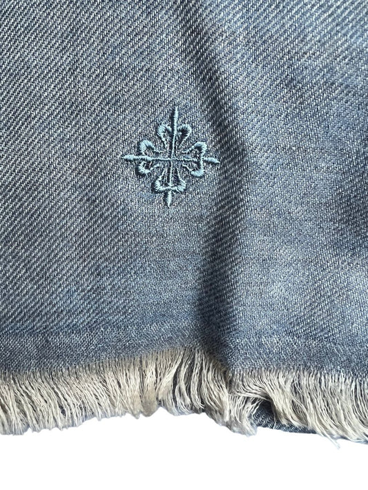 Patek Philippe New Cashmere Pastel Aqua blue Scarf/ Schal/ Echarpe in its original Patek box