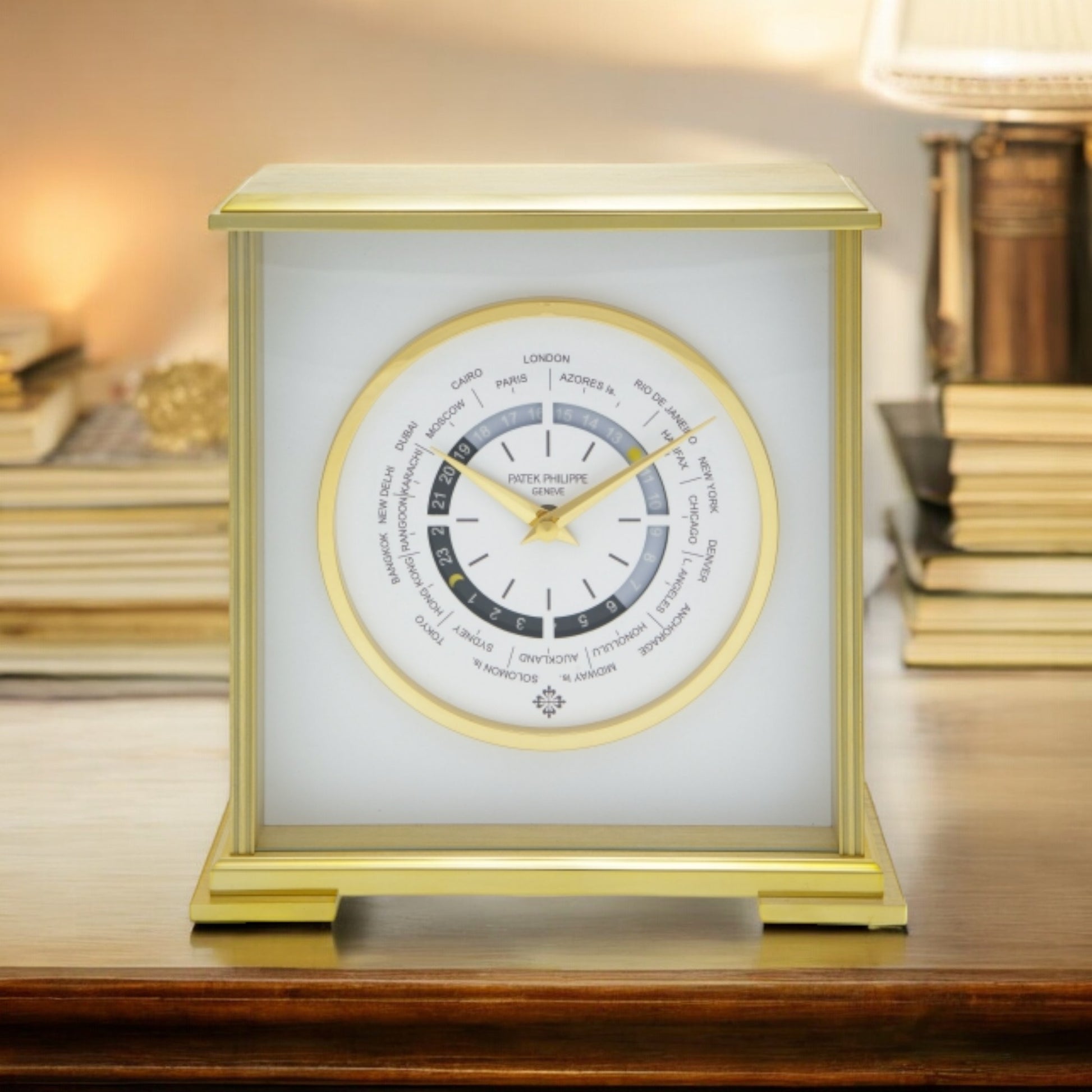 Patek Philippe, “World Time”, Patek, Patek table clock, 24Time, Chrono24, luxury, timepiece, elite, Patek table clock