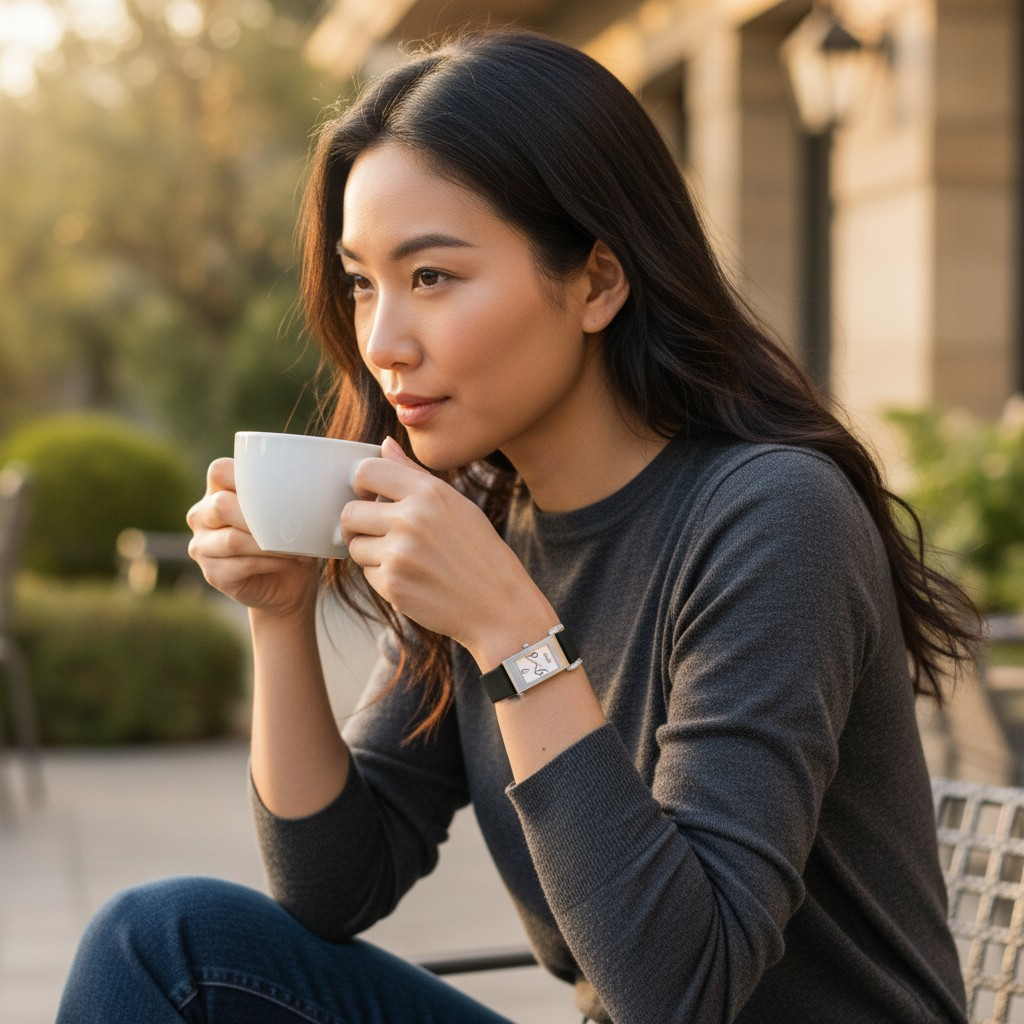 Piaget Miss Protocol 18k White Gold large case with diamonds setting