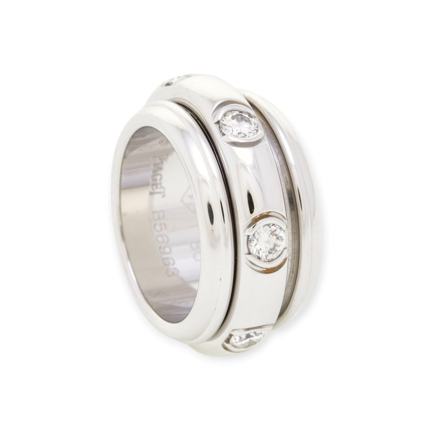 Piaget 18k White Gold Ring- Alliance set with diamonds